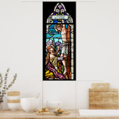 Crucifixion of Jesus - Stained glass window ポスター (キッチン)