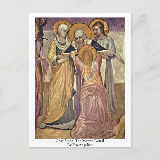 Crucifixion: The Marien詳細By Fra Angelico ポストカード (正面)