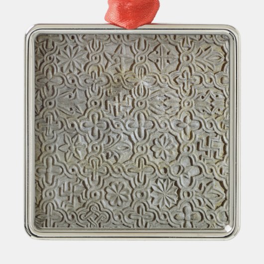 cruciform装飾、第1214tが付いているビザンチンの平板 メタルオーナメント (正面)