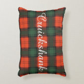 Cruickshankの一族の格子縞のスコットランドのキルトのタータンチェック アクセントクッション (正面(垂直))