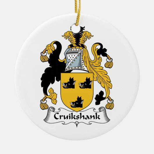 Cruikshankの家紋 セラミックオーナメント (正面)