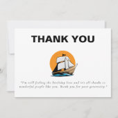 CRUISE Boat Cruise Birthday Party  サンキューカード (正面)