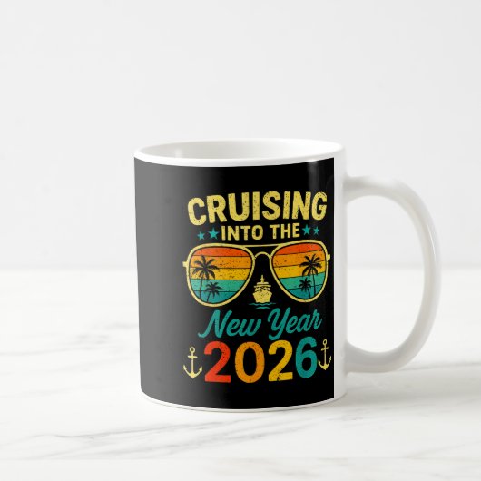 Cruise Into New Year 2026 Bringing New Year Togeth コーヒーマグカップ (右)