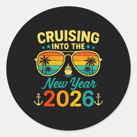 Cruise Into New Year 2026 Bringing New Year Togeth ラウンドシール (正面)