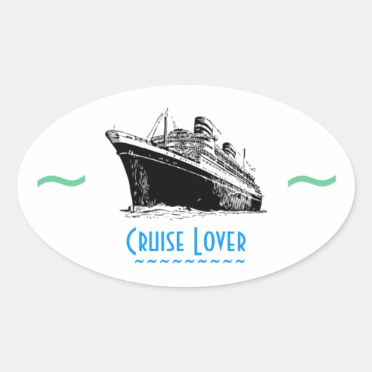 CRUISE LOVERスタンプ(4) 楕円形シール (正面)