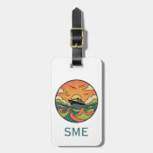 Cruise Luggage Tag - Ocean Sunset Design ラゲッジタグ (正面縦)