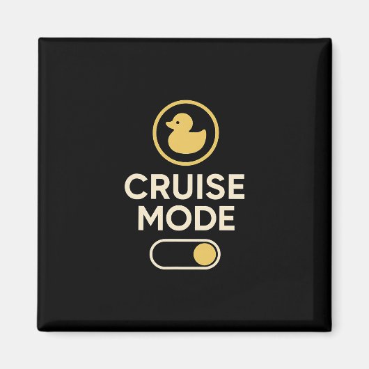 Cruise Mode Duck Toggle Retro Vacation Vibes マグネット (正面)