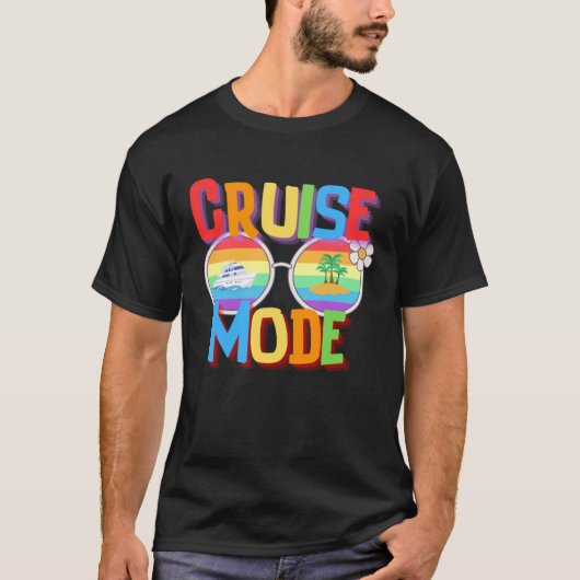 Cruise Mode Humor  Vacation Summer Sand Beach Boat Tシャツ (正面)