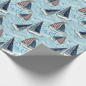 Cruise Nautical Patriotic Pattern  ラッピングペーパー (角)