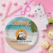 Cruise Party 40 Birthday Party ペーパープレート (パーティー)