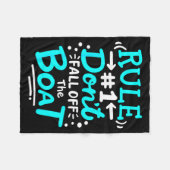 Cruise Rule #1 Don't Fall Off The Boat  フリースブランケット (正面(横))