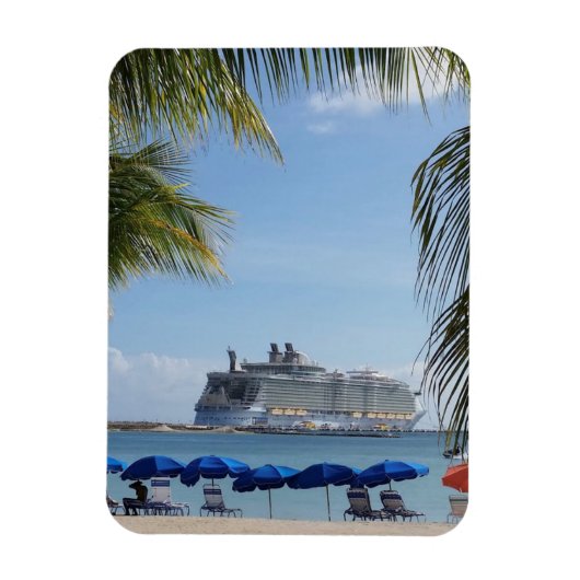 Cruise Ship 3" x 4" Flexible Photo Magnet マグネット (縦)