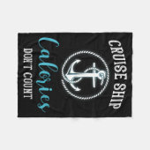 Cruise Ship Calories Don't Count,cruise Vibes Love フリースブランケット (正面(横))