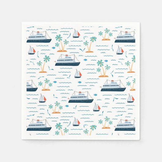 Cruise Ship Paper スタンダードカクテルナプキン (正面)