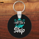 Cruise Ship Vacation Pun This Week I Don't Give A キーホルダー (正面)