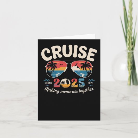 Cruise Squad 2025 – Retro Vacation Aesthetic For T カード (正面)