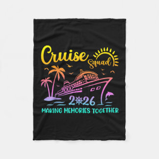 Cruise Squad 2026 Family Friends Vacation Matching フリースブランケット