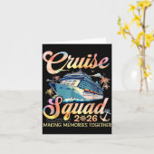 Cruise Squad 2026 Family Group Matching Summer Vac カード (黄色い花)