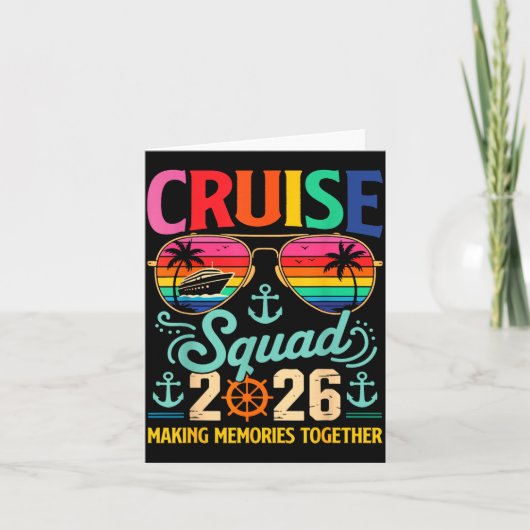 Cruise Squad 2026 Family Group Matching Summer Vac カード (正面)