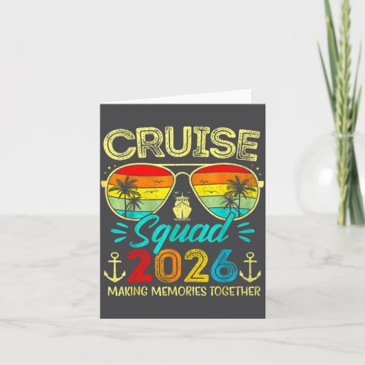Cruise Squad 2026 Family Group Matching Summer Vac カード (正面)