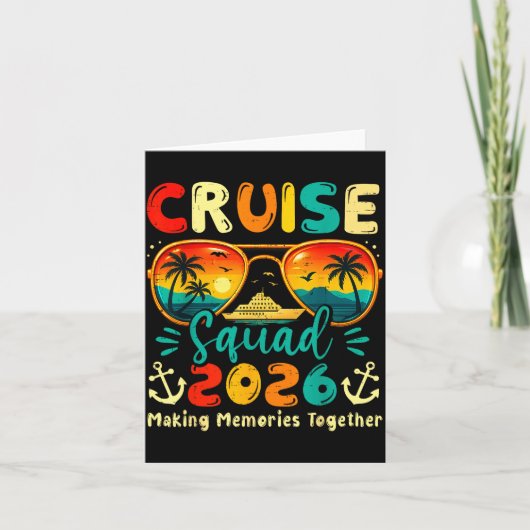 Cruise Squad 2026 Family Group Matching Summer Vac カード (正面)