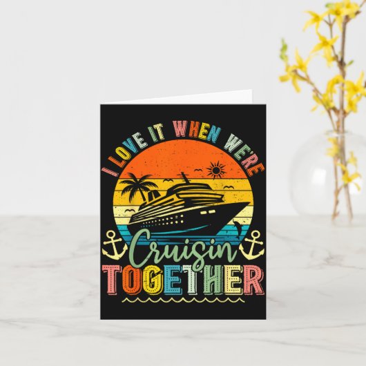 Cruise Squad 2026 Family Group Matching Summer Vac カード (黄色い花)