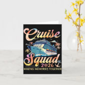 Cruise Squad 2026 Family Group Matching Summer Vac カード (黄色い花)