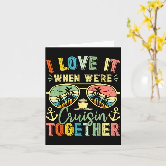 Cruise Squad 2026 Family Group Matching Summer Vac カード (黄色い花)