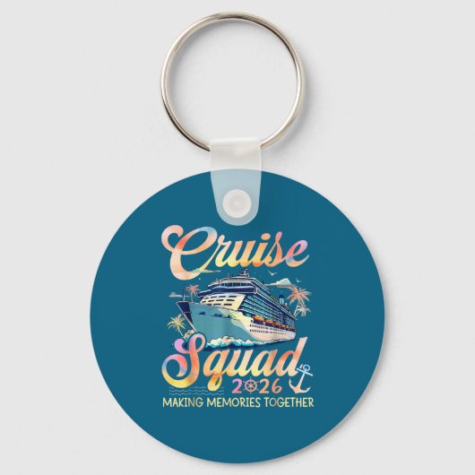 Cruise Squad 2026 Family Group Matching Summer Vac キーホルダー (正面)