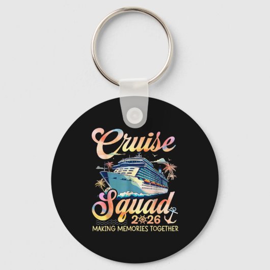 Cruise Squad 2026 Family Group Matching Summer Vac キーホルダー (正面)