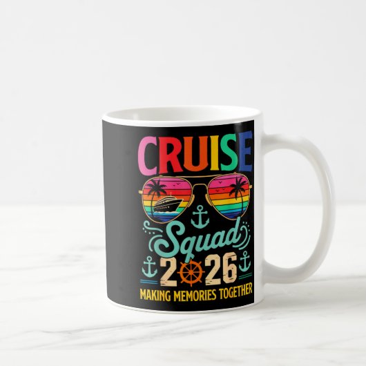 Cruise Squad 2026 Family Group Matching Summer Vac コーヒーマグカップ (右)
