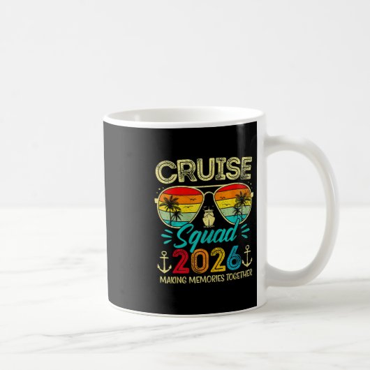 Cruise Squad 2026 Family Group Matching Summer Vac コーヒーマグカップ (右)