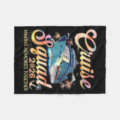 Cruise Squad 2026 Family Group Matching Summer Vac フリースブランケット (正面(横))