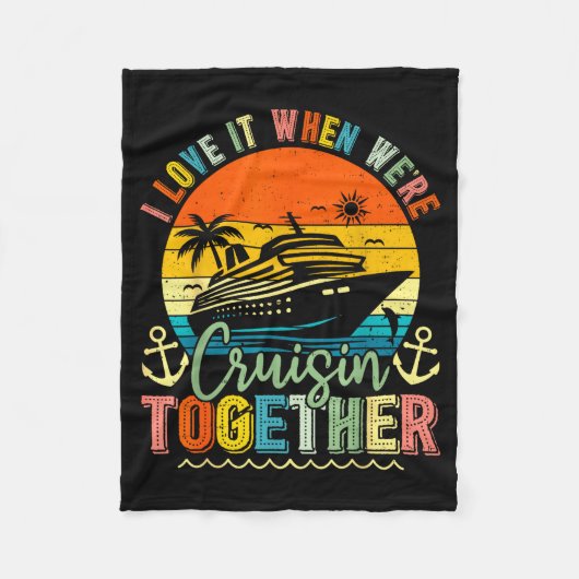 Cruise Squad 2026 Family Group Matching Summer Vac フリースブランケット (正面)