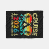 Cruise Squad 2026 Family Group Matching Summer Vac フリースブランケット (正面(横))