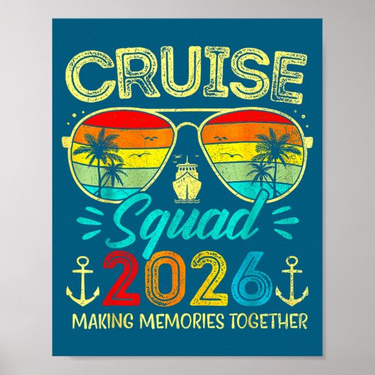 Cruise Squad 2026 Family Group Matching Summer Vac ポスター (正面)