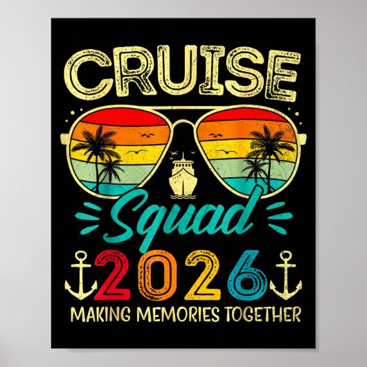 Cruise Squad 2026 Family Group Matching Summer Vac ポスター (正面)