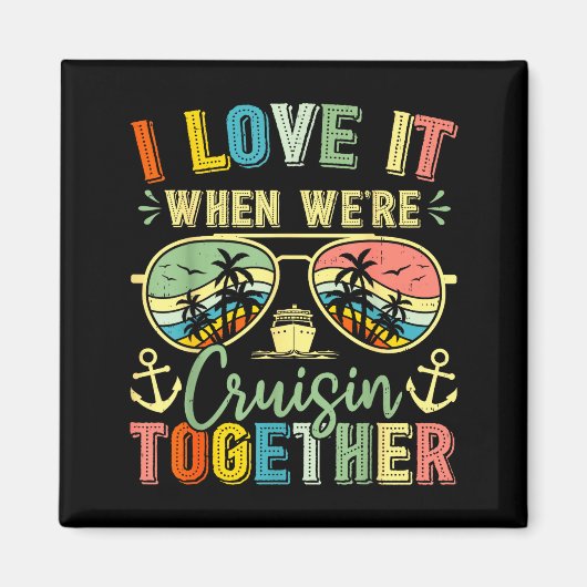 Cruise Squad 2026 Family Group Matching Summer Vac マグネット (正面)