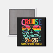 Cruise Squad 2026 Family Group Matching Summer Vac マグネット (正面/裏面)