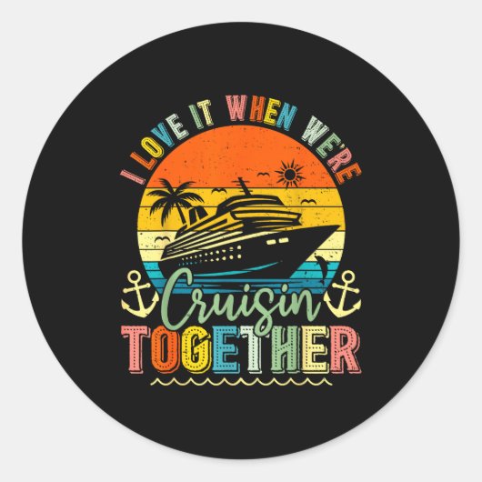 Cruise Squad 2026 Family Group Matching Summer Vac ラウンドシール (正面)