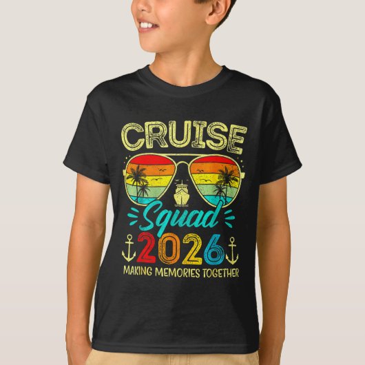 Cruise Squad 2026 Family Group Matching Summer Vac Tシャツ (正面)