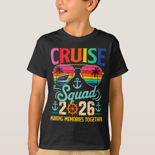 Cruise Squad 2026 Family Group Matching Summer Vac Tシャツ (正面)