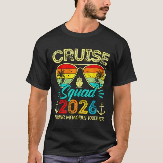Cruise Squad 2026 Family Group Matching Summer Vac Tシャツ (正面)