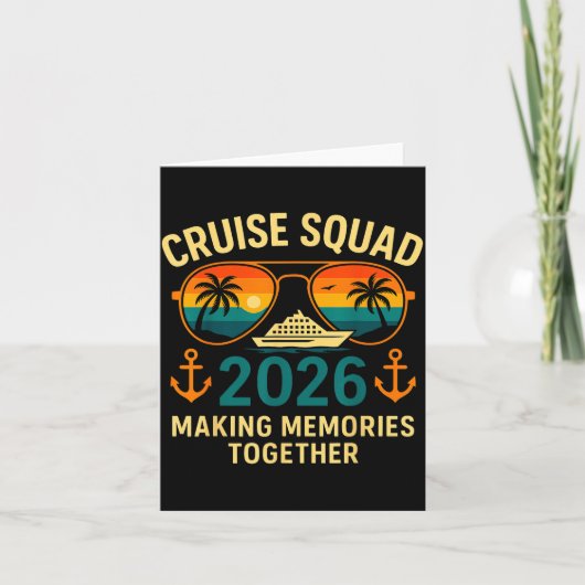 Cruise Squad 2026 Family Vacation Matching Group S カード (正面)
