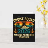 Cruise Squad 2026 Family Vacation Matching Group S カード (黄色い花)