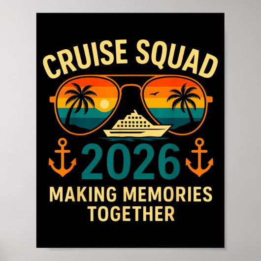 Cruise Squad 2026 Family Vacation Matching Group S ポスター (正面)