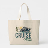 Cruise Squad 2026 Tote Bag Vacation ラージトートバッグ (裏面)