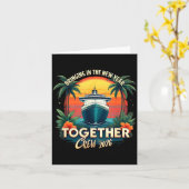 Cruise Vacation Bringing In The New Year Together  カード (黄色い花)