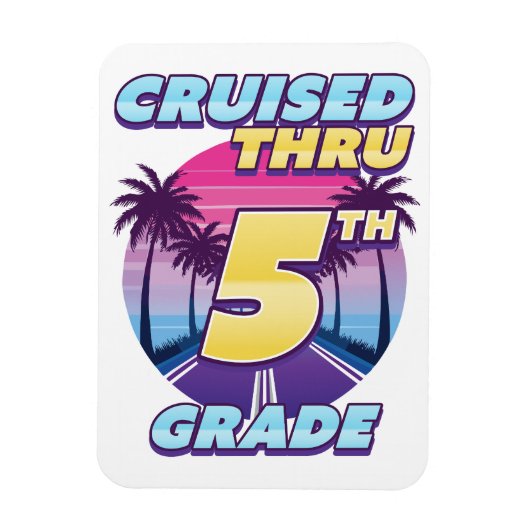 Cruised Thru 5グレード卒業フレックス マグネット (縦)