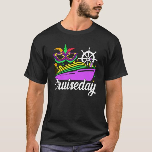 Cruiseday Mardi Gras Celebrations Parade Boat Fat  Tシャツ (正面)
